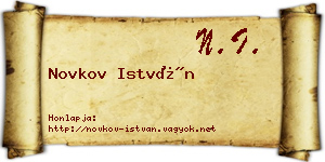 Novkov István névjegykártya